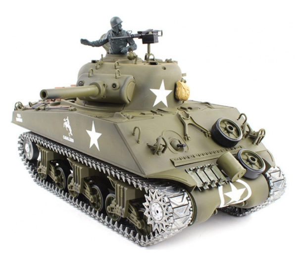 World War II United States M4 Sherman Medium Tank RC Toy, HL-3898-1 M4A2 / M4A3 RC Tank with Metal Parts