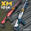 Flame Red Fire Burning Metal Texture UDL XM1014 Nerf War Gun, Benelli M4 Semi-Automatic Shotgun Toy Foam Blasters, Foam Dart Guns
