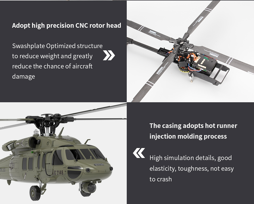 UH-60 Black Hawk RC Military Helicopter (CH-53D Sea Stallion, MH-60R Sea HawkMH-60R/S Sea Hawk, OH-58D Kiowa WarriorOH-58D Kiowa Warrior)