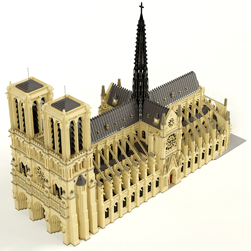 63190PCS MOC Brick Store, Collect Compatible Building Bricks for MOC-43974 Notre Dame de Paris - Modular Building Dimension, Building Blocks Toys