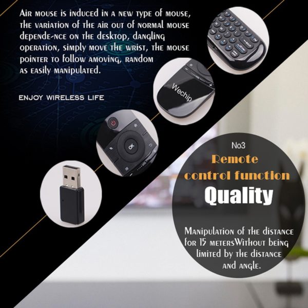 Wechip W1 2.4G Air Mouse Wireless Keyboard - Image 6