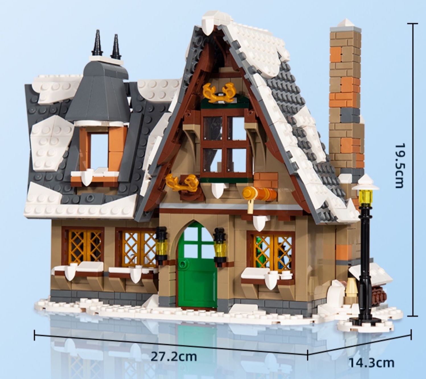 10267 Jingle Bells Creator Expert Christmas Cottage Building Block Set, Pretty Sweet Gingerbread House Building Toy, Best Gift
