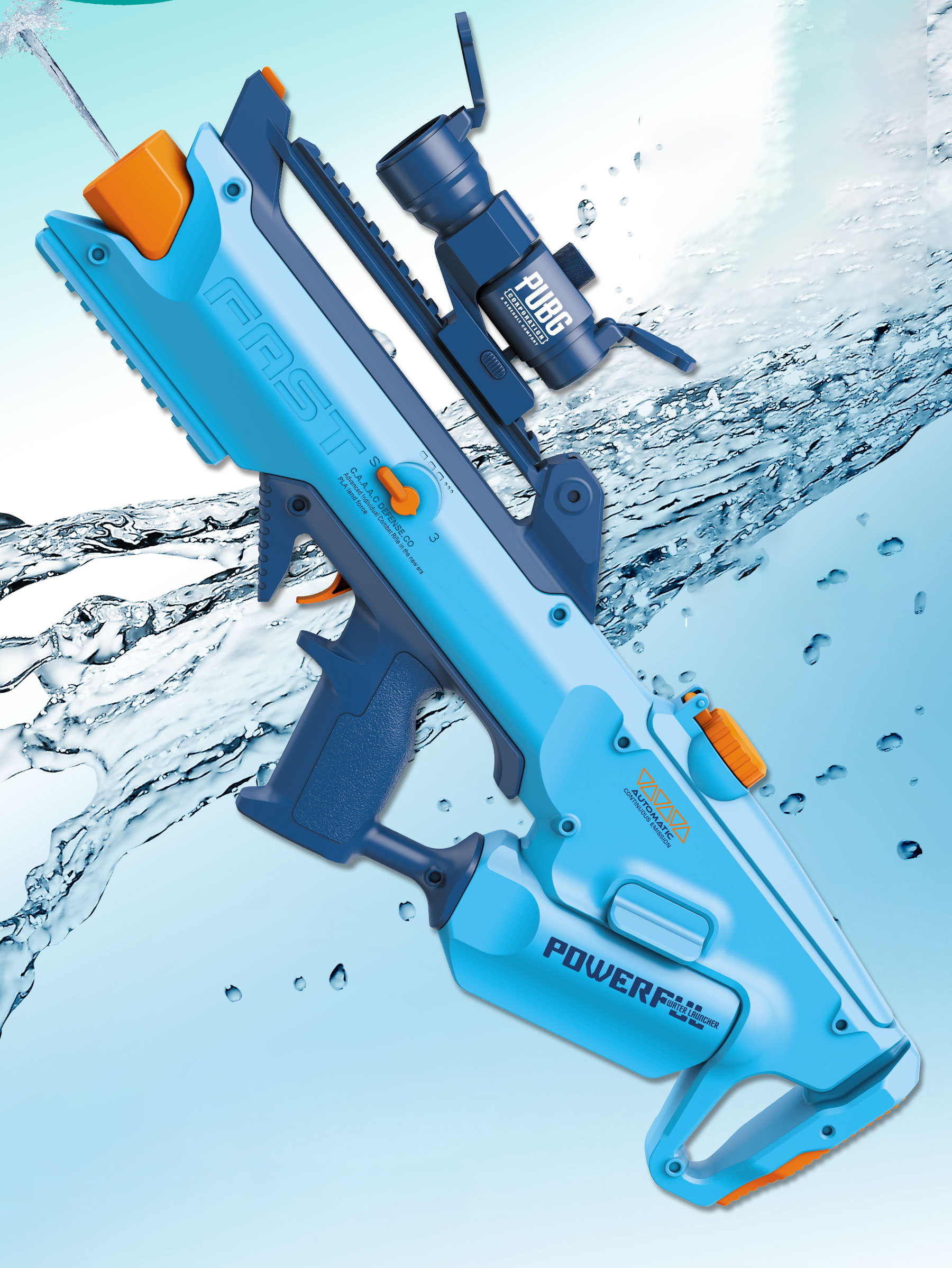 Green Blue Pink Water Gun, Electric automatic launch toy water weapon, Water Spray Toy Rifle, Outdoor Pool Water Toys, Pool Water toys children playing Water