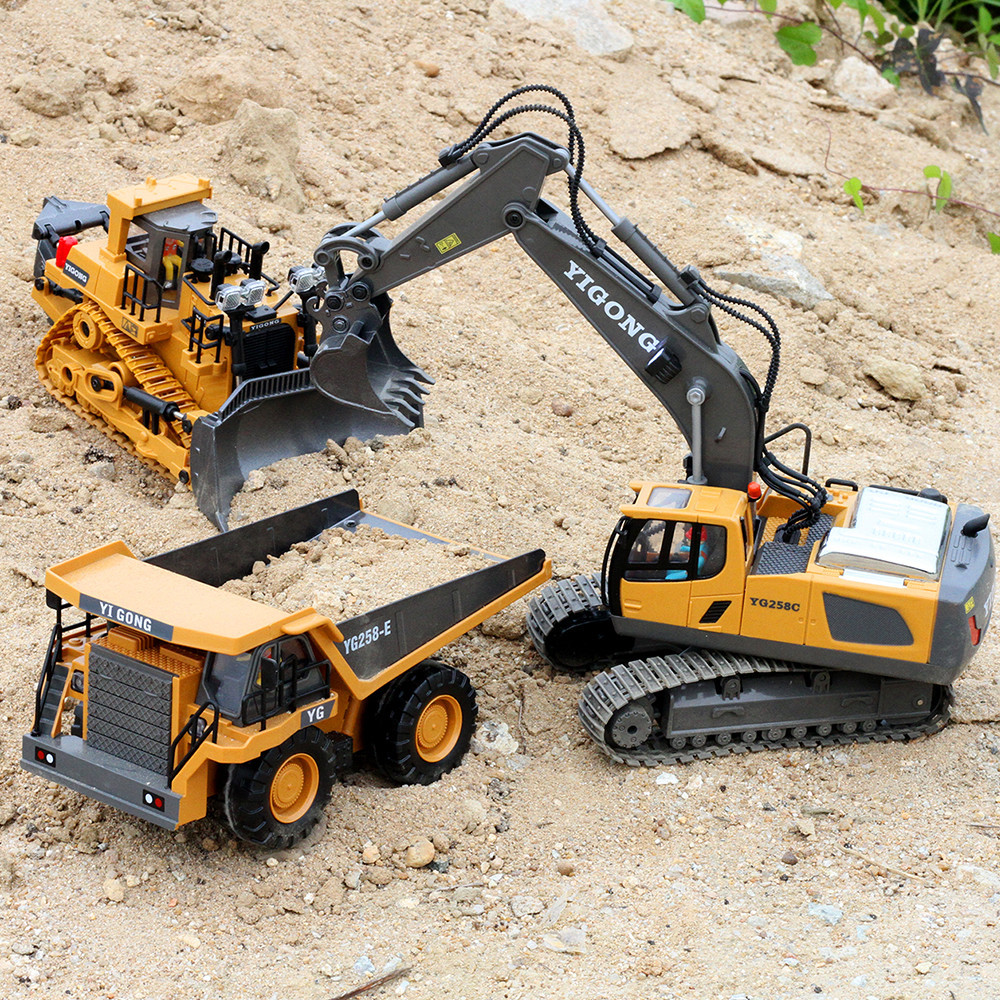 TOP RTR Remote Control Construction Vehicle, RC Heavy Equipment Toys, Earth Movers RC Hobby, RC Bulldozer, RC Excavator, RC Dump Truck. Heavy Equipment Vehicles Toy series
