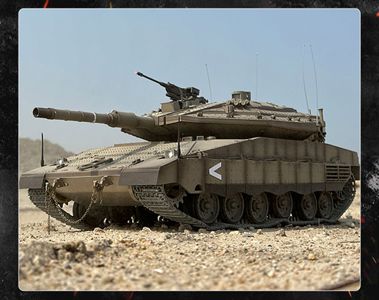 Heng Long 3958 RC Tank Standard Edition, 1/16 Israel RC Main Battle Tank, IDF Merkava MK IV V7 RC Tanks Model, Ready To Run (7.0 Edition), RTR Infrared Combating Turret Rotation 3958-1 Military Army Tanks Model