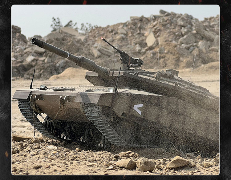 Heng Long 3958 RC Tank Standard Edition, 1/16 Israel RC Main Battle Tank, IDF Merkava MK IV V7 RC Tanks Model, Ready To Run (7.0 Edition), RTR Infrared Combating Turret Rotation 3958-1 Military Army Tanks Model
