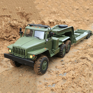 WPL B36-3 Transporter Ural 1/16 2.4G 6WD RTR Rc Car Military Truck With Trailer Rock Crawler Vehicle Models Toy Proportional Control
