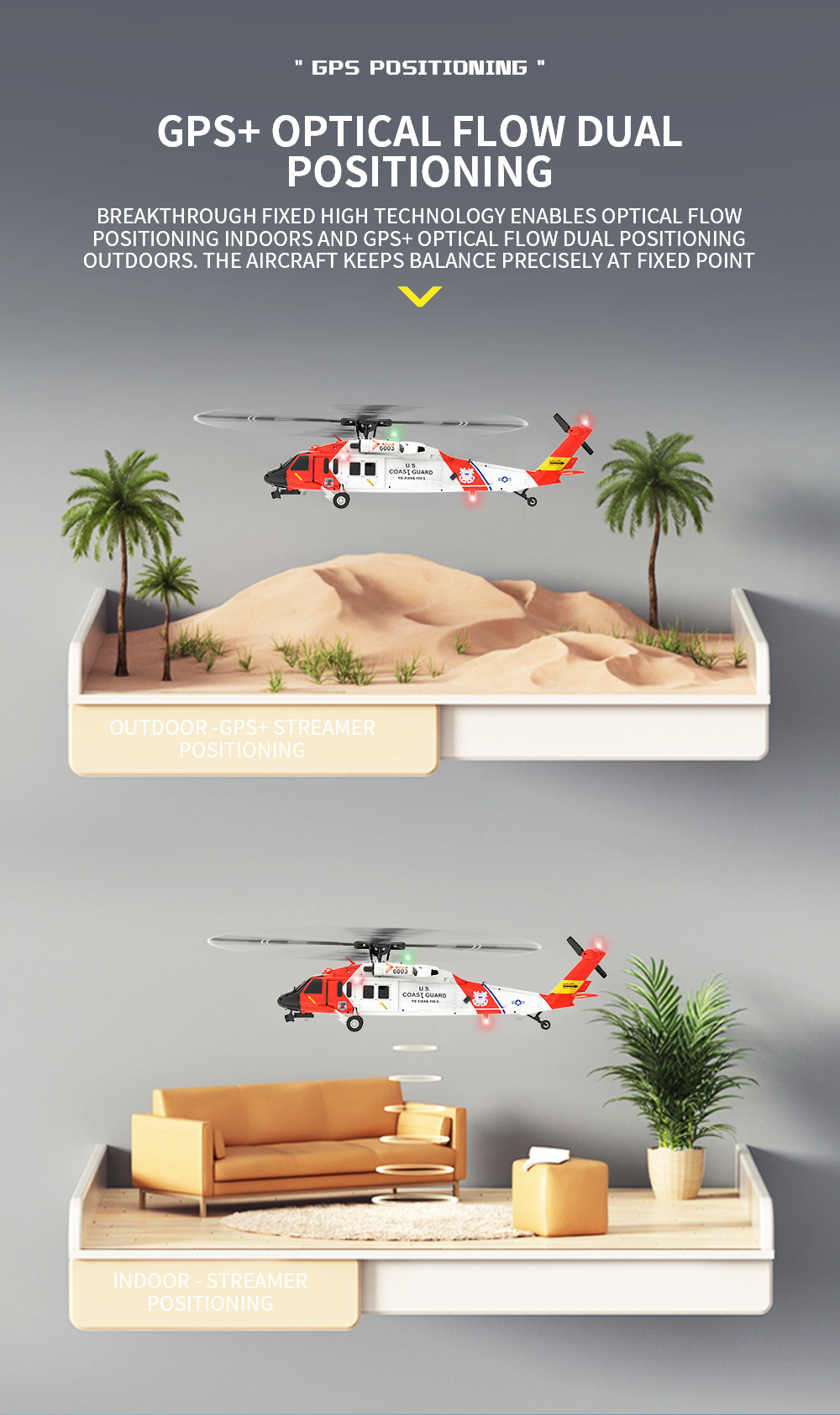 Remote Control Sikorsky HH-60 / MH-60T Jayhawk United States Coast Guard Interdiction Helicopter, HH-60J / MH-60 Jayhawk RC Helicopter Toy, RC Military Helicopter Toy. Coast Guard Aircraft Model