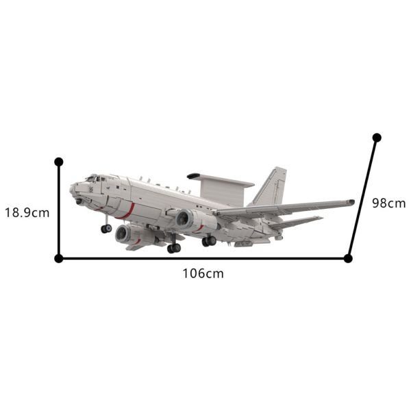 6542 PCS American Boeing E-7 Wedgetail early warning aircraft control aircraft model assembly building blocks toy - Image 2