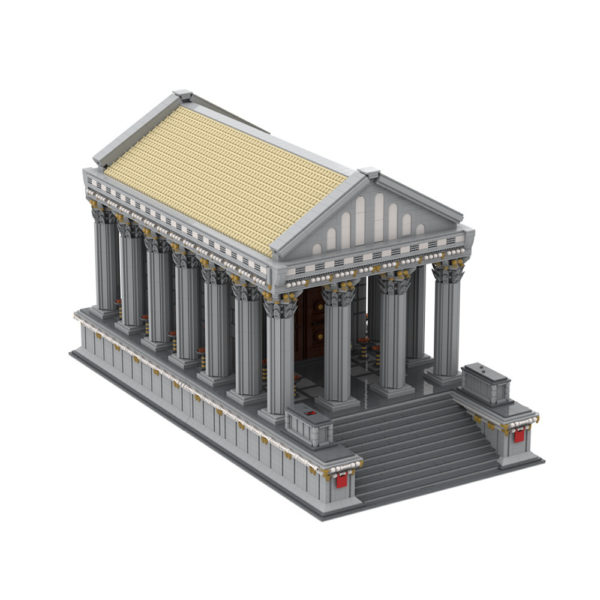 21317 PCS MOC Ancient Roman Temple Pantheon Temple Religious Building Model MOC Assembly Building Block Toy