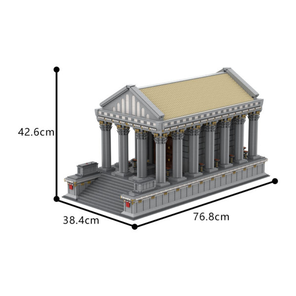 21317 PCS MOC Ancient Roman Temple Pantheon Temple Religious Building Model MOC Assembly Building Block Toy - Image 2