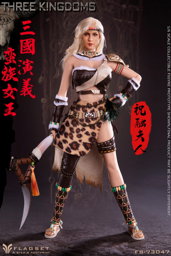 1/6 Ancient Soldier Figure Three Kingdoms Southern Barbarian Female General Zhu Rong Lady 73047 Action Figure - Image 9