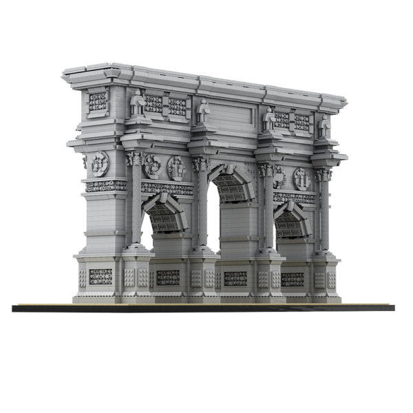 7627 PCS Arc de Triomphe in Paris, France, the Imperial Arch, a landmark building model, assembled building blocks toy - Image 5