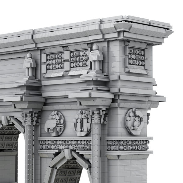 7627 PCS Arc de Triomphe in Paris, France, the Imperial Arch, a landmark building model, assembled building blocks toy - Image 3