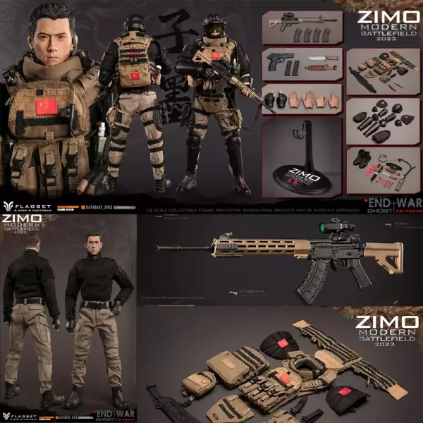 FLAGSET 1/6 Soldier Figure Doomsday War Death Squad Ghost Zimo 73049 Male Toy Gift - Image 11