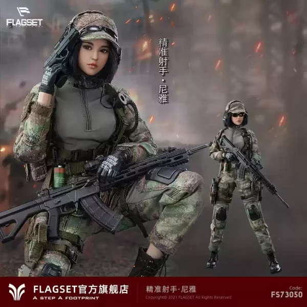 FLAGSET 1/6 Soldier Figure Model 73051 Military Soul Female Sniper Skylark Action Figure Set - Image 14