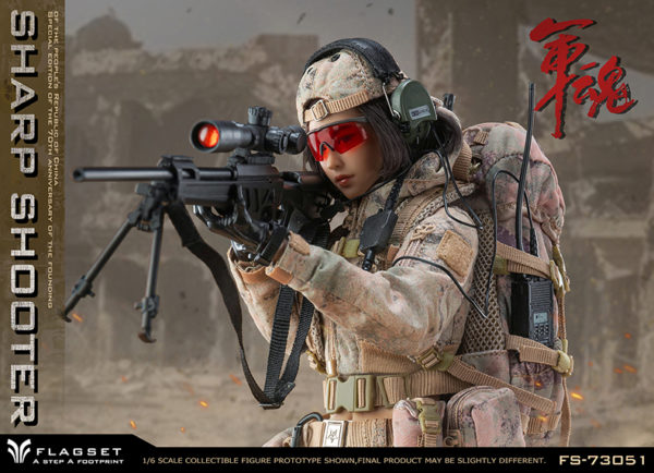 FLAGSET 1/6 Soldier Figure Model 73051 Military Soul Female Sniper Skylark Action Figure Set - Image 9