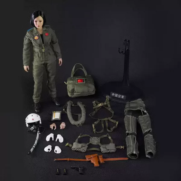 FLAGSET 1/6 female soldier figure Chinese Air Force female pilot 73006 movable doll model - Image 6