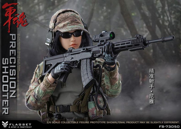 Flagset 1/6 soldier model female military soul hand-made accurate shooter Niya female team member FS73050 - Image 4