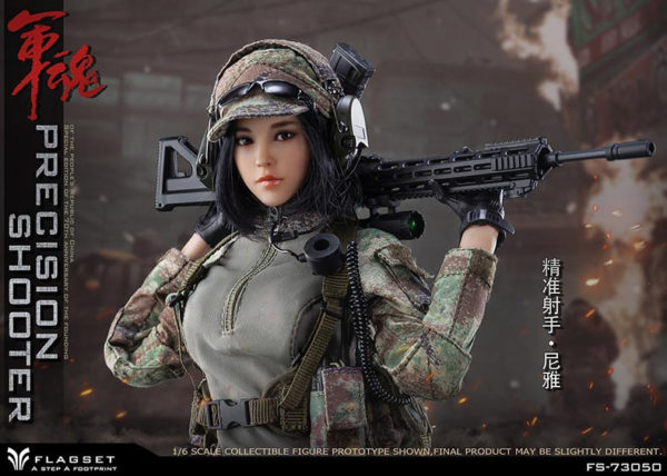 Flagset 1/6 soldier model female military soul hand-made accurate shooter Niya female team member FS73050