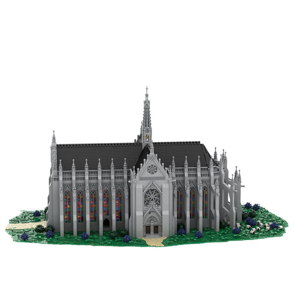 17992 PCS MOC French Notre Dame Saint Remi Cathedral Abbey Building Assembling Building Blocks Toys - Image 3