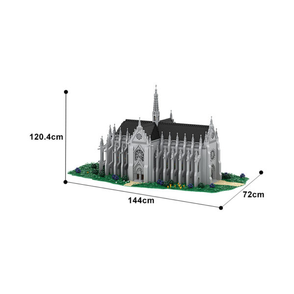 17992 PCS MOC French Notre Dame Saint Remi Cathedral Abbey Building Assembling Building Blocks Toys - Image 2