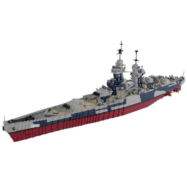 10803 PCS French World War II Richelieu battleship warship model MOC-163300 assembly building block toys