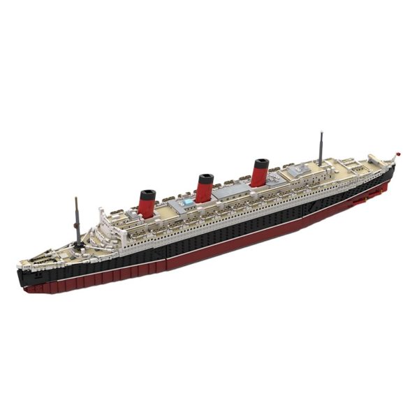 4693 PCS MOC British Queen Mary luxury cruise ship model MOC-93208 assembly building blocks toy