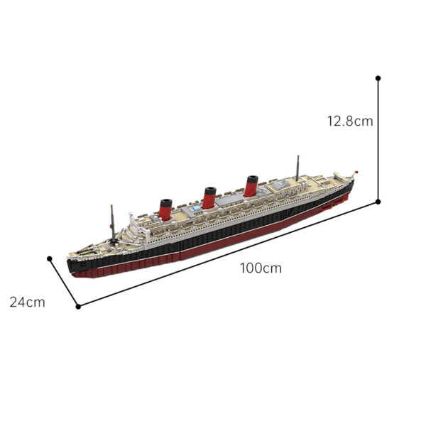 4693 PCS MOC British Queen Mary luxury cruise ship model MOC-93208 assembly building blocks toy - Image 2