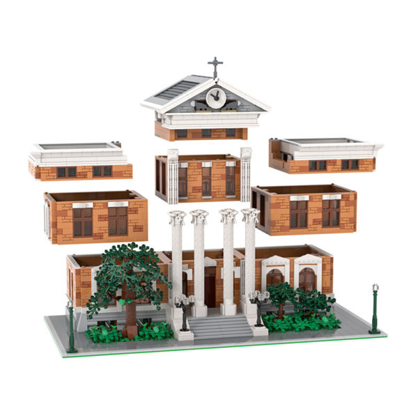 3103 PCS MOC Building Blocks Toy Movie Back to Future Scene Bell Tower Court Building Square Architectural Street View - Image 3