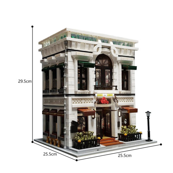 3826 PCS MOC European seafood restaurant Western food lobster restaurant hotel building street scene model assembly building blocks toys - Image 2