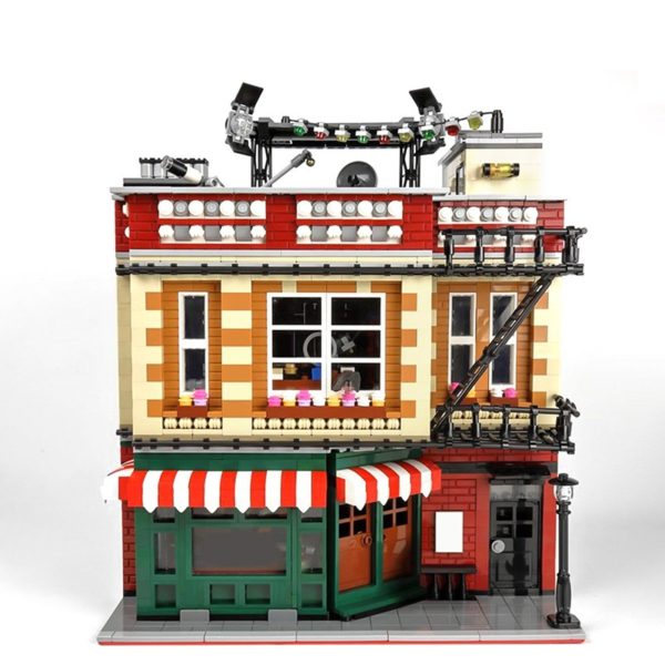 4235 PCS MOC Friends The Big Bang Theory Central Cafe Building Street Scene Model Assembled Building Blocks Toys