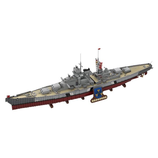 9393 PCS MOC German Navy Bismarck Battleship Cruiser Warship Military Model Assembly Building Blocks Toys