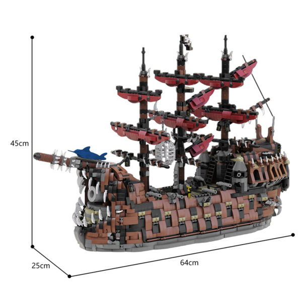 5854 PCS MOC Medieval Ruins King of the Caribbean Pirate Ship Model MOC-165091 Assembled Building Blocks Toys - Image 2