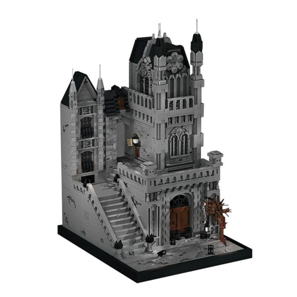 6589 PCS MOC assembled building blocks toys Blood Curse Yharnam Town Center Cathedral Castle Ancient Capital Building Street Scene