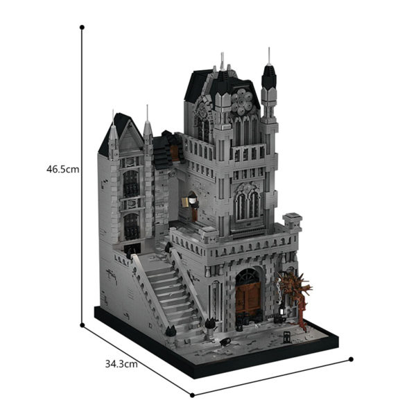 6589 PCS MOC assembled building blocks toys Blood Curse Yharnam Town Center Cathedral Castle Ancient Capital Building Street Scene - Image 2