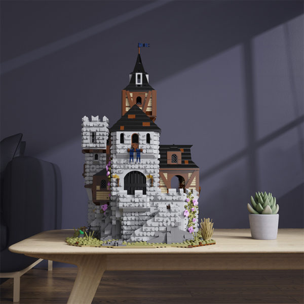 4228 PCS MOC assembled building blocks toys medieval castle clock tower city fortress wall fortress building street scene