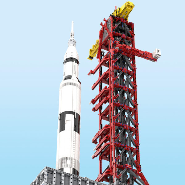 7702 PCS MOC assembly building block toys 92176 Apollo Saturn V rocket launcher transport vehicle 21309 - Image 5