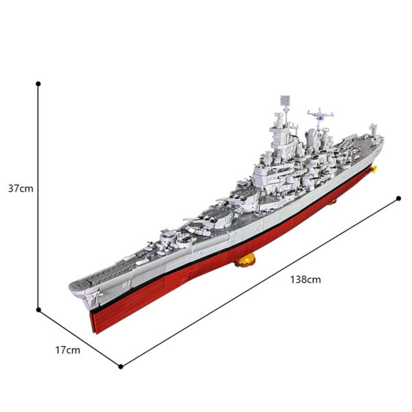 8042 PCS MOC assembly building block toys US Navy Iowa class battleship Iowa aircraft carrier model - Image 3