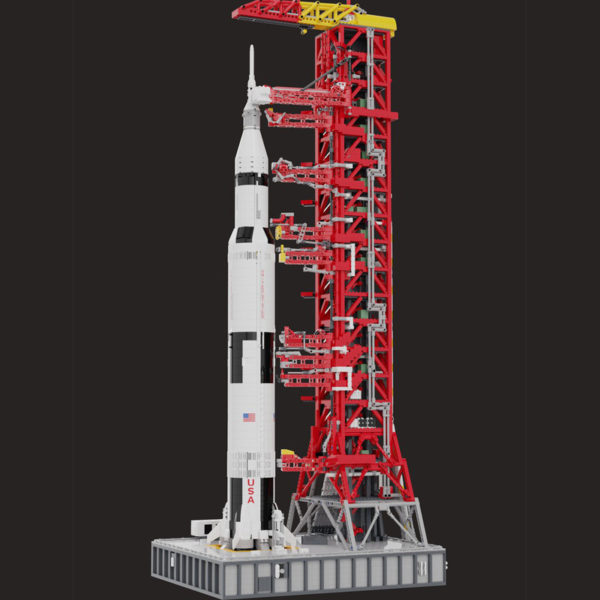 3073 PCS MOC assembly building blocks toy 21309 Apollo Saturn V rocket launch stand accessories 92176