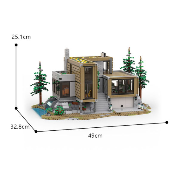 3163 PCS MOC assembly building blocks toy architect's house villa modern residential street view studio assembly model - Image 2