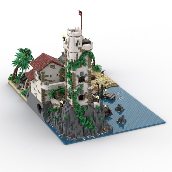 8104 PCS MOC assembly building blocks toys Barracuda Bay Pirate Island Harbor Island Base Watchtower Scene Assembly Model - Image 7