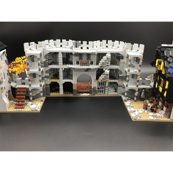 5812 PCS MOC assembly building blocks toys Black Hawk Fortress Medieval Knight Castle Building Street Scene Assembly Model - Image 3