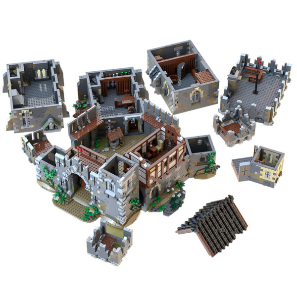 7543 PCS MOC assembly building blocks toys European medieval lion castle castle city fortress fortress building - Image 3