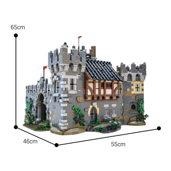 7543 PCS MOC assembly building blocks toys European medieval lion castle castle city fortress fortress building - Image 2