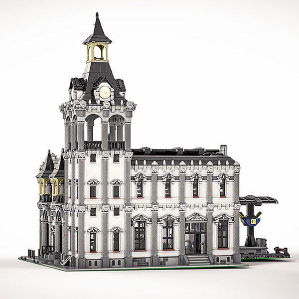 12698 PCS MOC assembly building blocks toys European modern train station railway station building city street scene model - Image 2