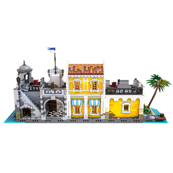 3894 PCS MOC assembly building blocks toys European port town seaside castle town resort building street scene - Image 3