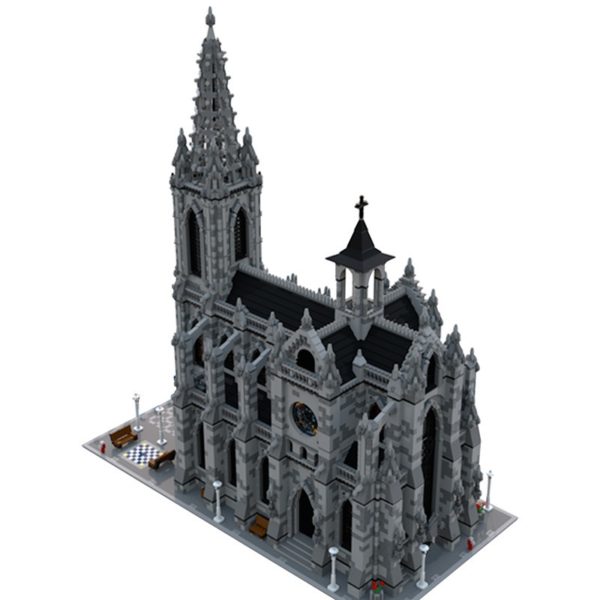 21755 PCS MOC assembly building blocks toys Gothic European cathedral temple street view monastery church building - Image 2