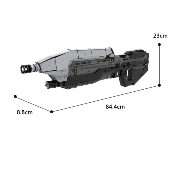 3241 PCS MOC assembly building blocks toys game halo MA5D assault rifle weapon firearms puzzle assembly model - Image 2