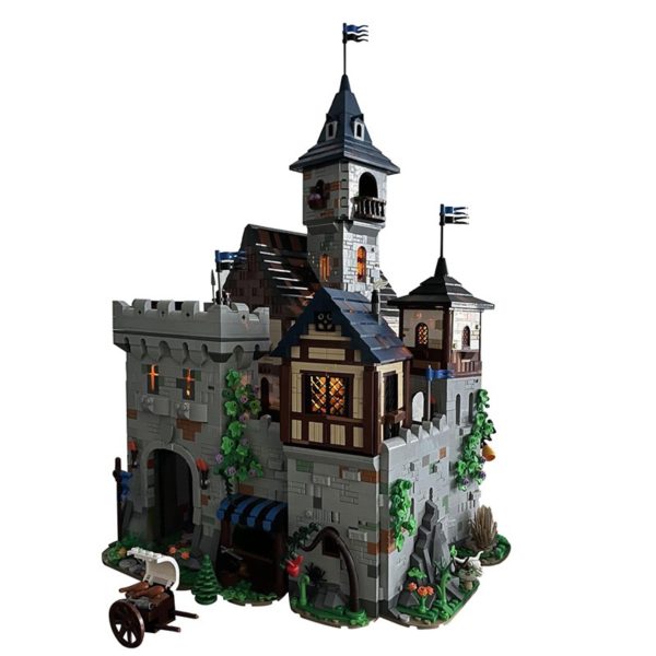 6565 PCS MOC assembly building blocks toys medieval knight black hawk castle fortress fortress city medieval architecture